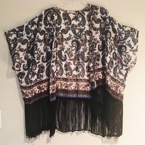 Paisley Kimono with Fringe